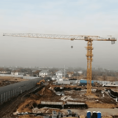 رافعة XC-MG 6013-8 بقدرة رفع 8 أطنان، طول ذراع الرافعة 60 متر، رافعة برجية مستعملة ذات سطح مستوٍ